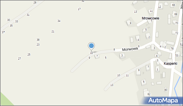 Świnna, Morwowa, 12, mapa Świnna