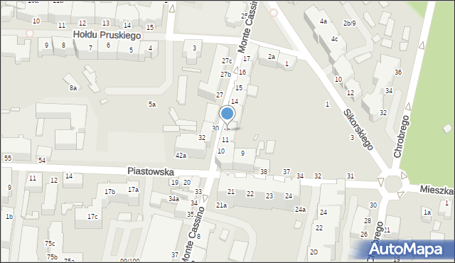 Świnoujście, Monte Cassino, 12, mapa Świnoujście