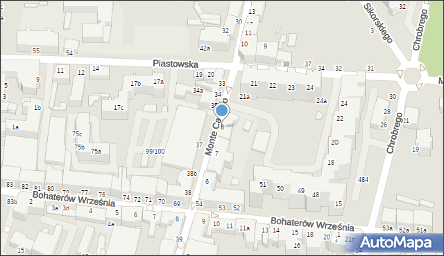 Świnoujście, Monte Cassino, 8, mapa Świnoujście