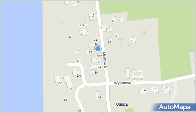 Świnoujście, Mostowa, 30, mapa Świnoujście