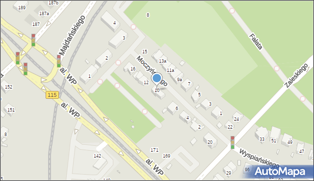 Szczecin, Moczyńskiego Zygmunta, 10, mapa Szczecina