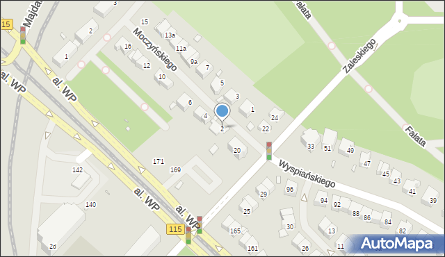 Szczecin, Moczyńskiego Zygmunta, 2, mapa Szczecina