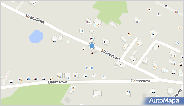 Szczecin, Mokradłowa, 4, mapa Szczecina