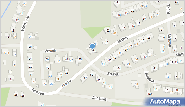 Szczecin, Mokra, 34, mapa Szczecina