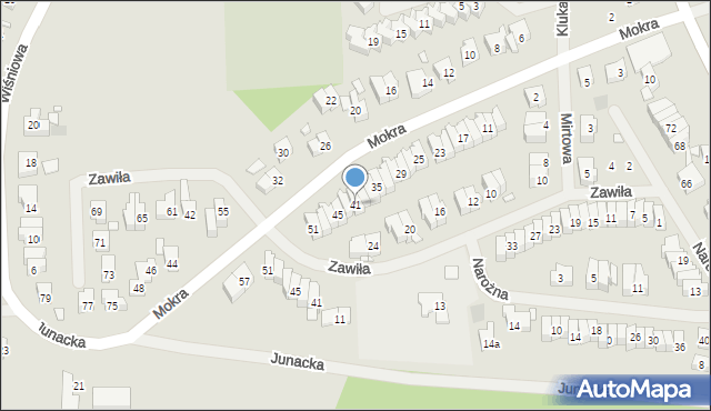 Szczecin, Mokra, 41, mapa Szczecina