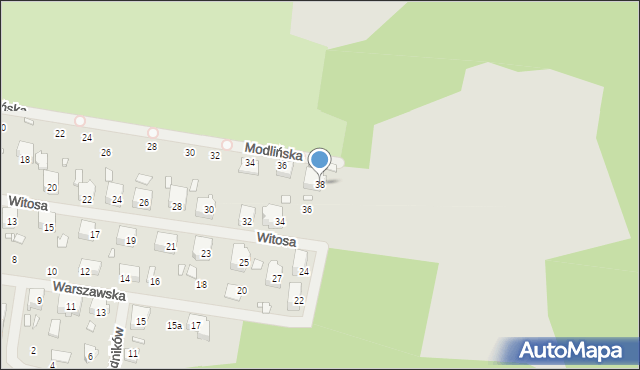 Szczecin, Modlińska, 38, mapa Szczecina