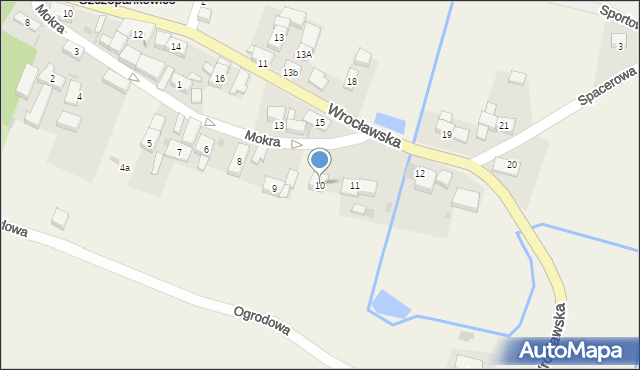 Szczepankowice, Mokra, 10, mapa Szczepankowice