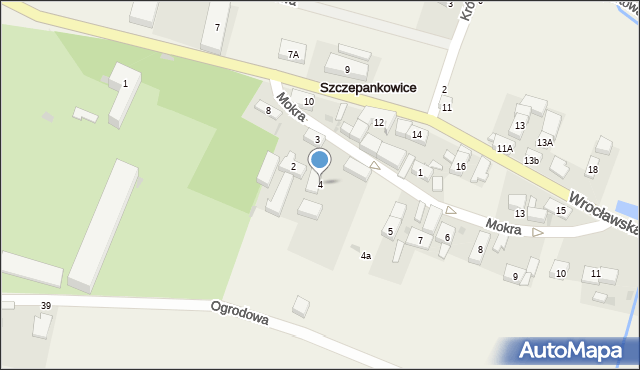 Szczepankowice, Mokra, 4, mapa Szczepankowice