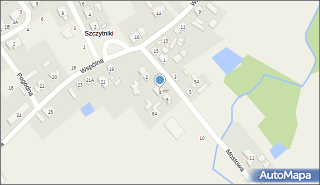 Szczytniki, Mostowa, 4, mapa Szczytniki