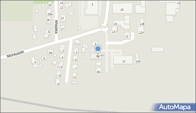 Szczytno, Moniuszki Stanisława, 8a/2, mapa Szczytno