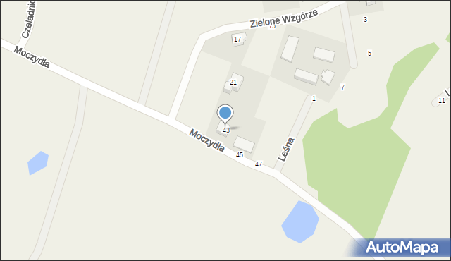 Szemud, Moczydła, 43, mapa Szemud