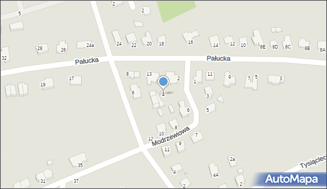 Szubin, Modrzewiowa, 4, mapa Szubin