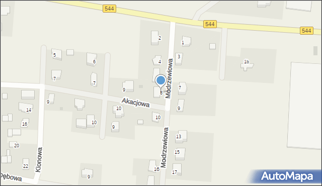 Szydłowo, Modrzewiowa, 8, mapa Szydłowo