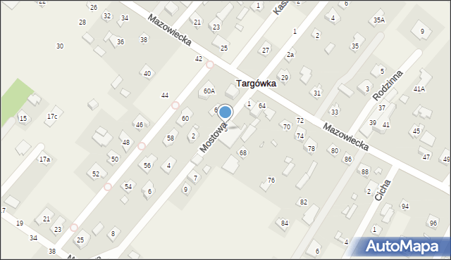 Targówka, Mostowa, 3, mapa Targówka