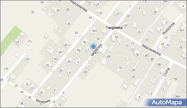 Targówka, Mostowa, 5, mapa Targówka