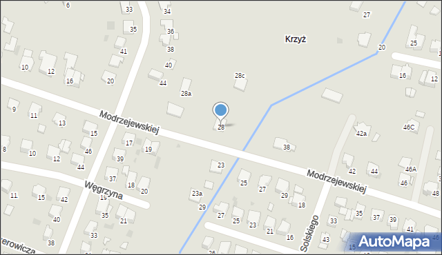 Tarnów, Modrzejewskiej Heleny, 28, mapa Tarnów