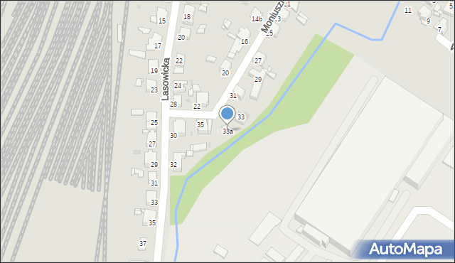 Tarnowskie Góry, Moniuszki Stanisława, 33a, mapa Tarnowskie Góry