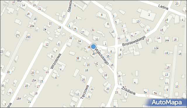 Tarnowskie Góry, Mościckiego Ignacego, 40, mapa Tarnowskie Góry