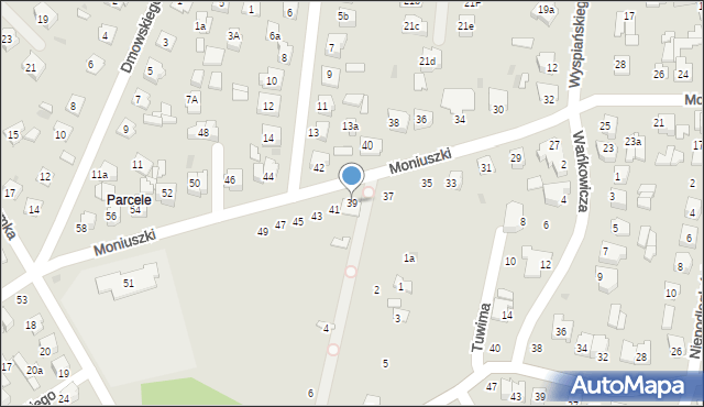 Tomaszów Lubelski, Moniuszki Stanisława, 39, mapa Tomaszów Lubelski