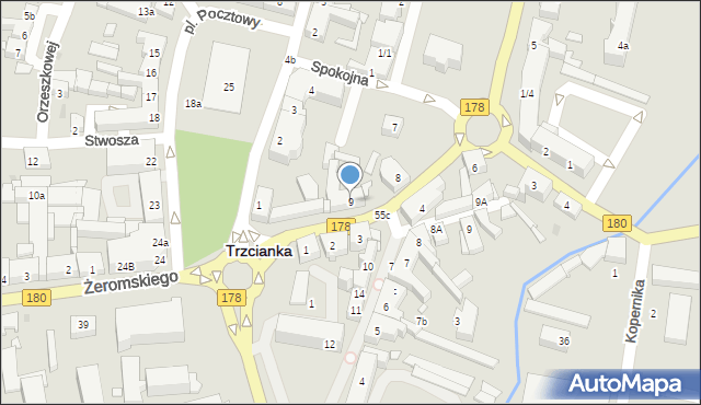 Trzcianka, Mochnackiego Maurycego, 9, mapa Trzcianka