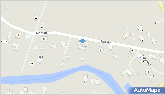 Trzebiatów, Morska, 11, mapa Trzebiatów