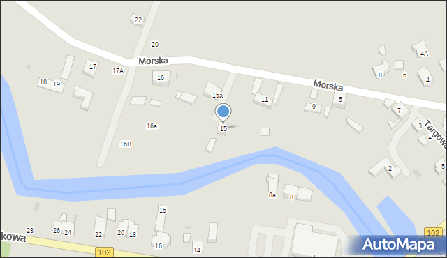 Trzebiatów, Morska, 15, mapa Trzebiatów