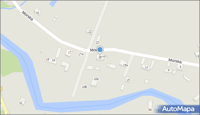 Trzebiatów, Morska, 16, mapa Trzebiatów