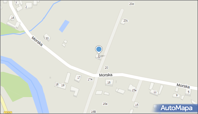 Trzebiatów, Morska, 22, mapa Trzebiatów