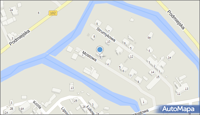 Trzebiatów, Mostowa, 3, mapa Trzebiatów