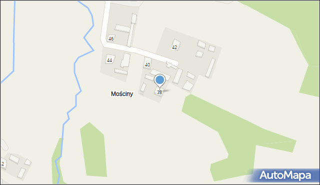 Trzeboś, Mościny, 38, mapa Trzeboś