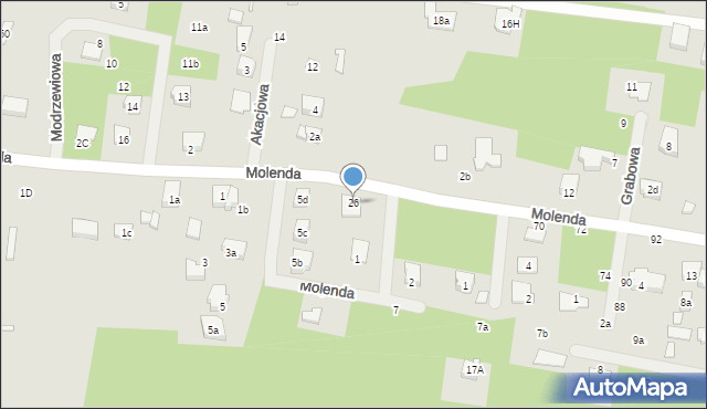 Tuszyn, Molenda, 26, mapa Tuszyn