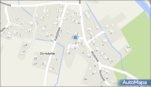 Ujsoły, Mostowa, 12, mapa Ujsoły