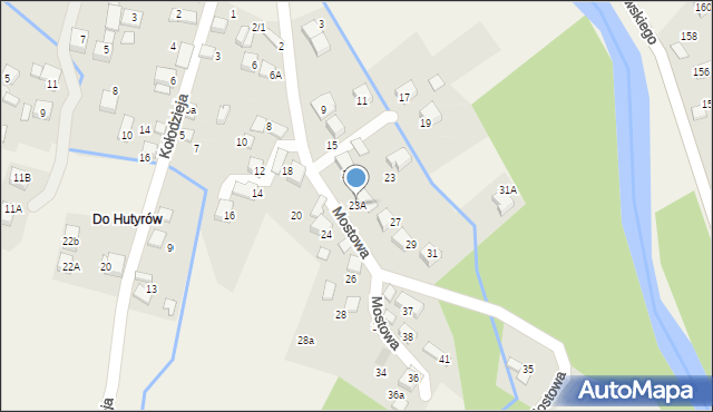 Ujsoły, Mostowa, 23A, mapa Ujsoły