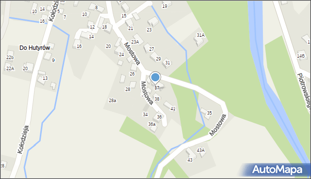 Ujsoły, Mostowa, 37/2, mapa Ujsoły