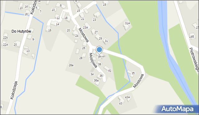 Ujsoły, Mostowa, 37, mapa Ujsoły