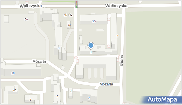 Warszawa, Mozarta Wolfganga Amadeusza, 1, mapa Warszawy
