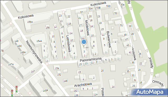 Warszawa, Modelowa, 5, mapa Warszawy