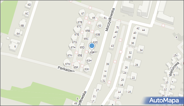 Warszawa, Moczydłowska, 63F, mapa Warszawy