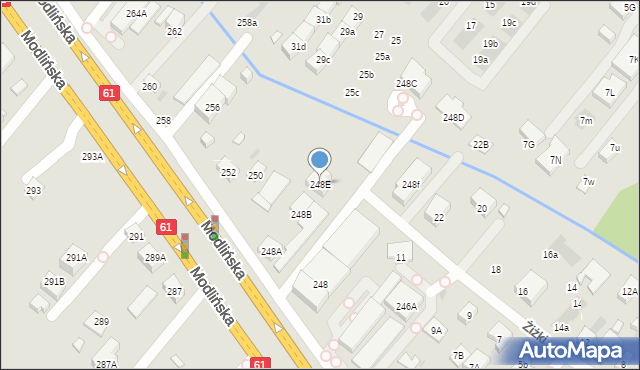 Warszawa, Modlińska, 248E, mapa Warszawy