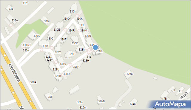 Warszawa, Modlińska, 328J, mapa Warszawy