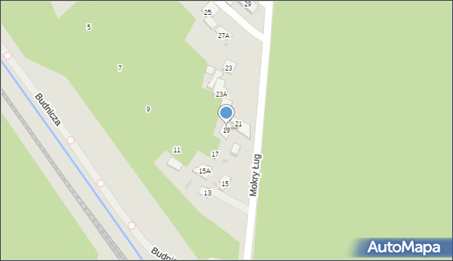Warszawa, Mokry Ług, 19, mapa Warszawy