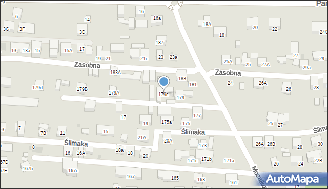 Warszawa, Mozaikowa, 179c, mapa Warszawy