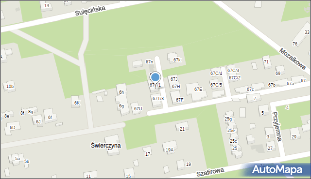 Warszawa, Mozaikowa, 67T/2, mapa Warszawy