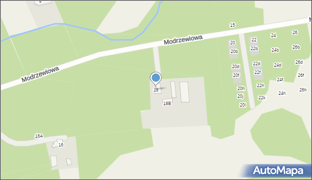 Wiązowna, Modrzewiowa, 18A, mapa Wiązowna