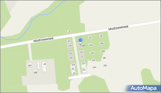 Wiązowna, Modrzewiowa, 22c, mapa Wiązowna