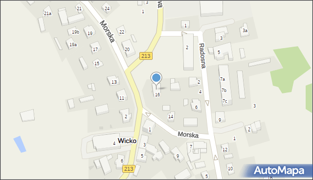 Wicko, Morska, 18, mapa Wicko