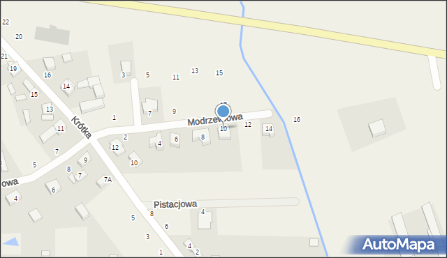 Więckowice, Modrzewiowa, 10, mapa Więckowice