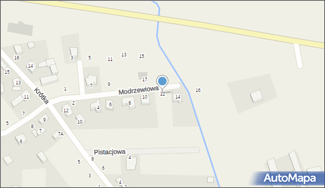 Więckowice, Modrzewiowa, 12, mapa Więckowice