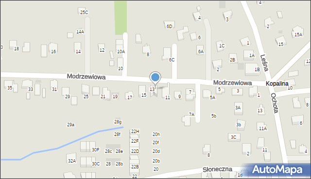 Wieliczka, Modrzewiowa, 13A, mapa Wieliczka