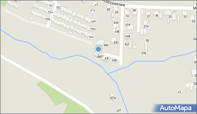 Wieliczka, Modrzewiowa, 43G, mapa Wieliczka